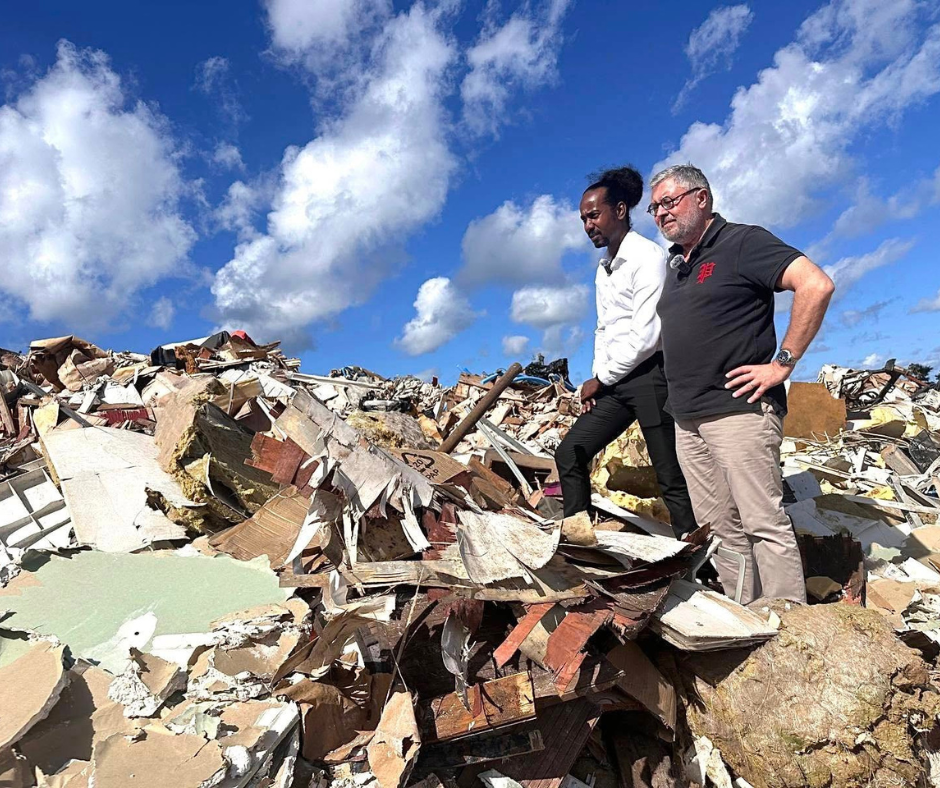 Rody TOLASSY lors d'un déplacement de terrain à Mayotte